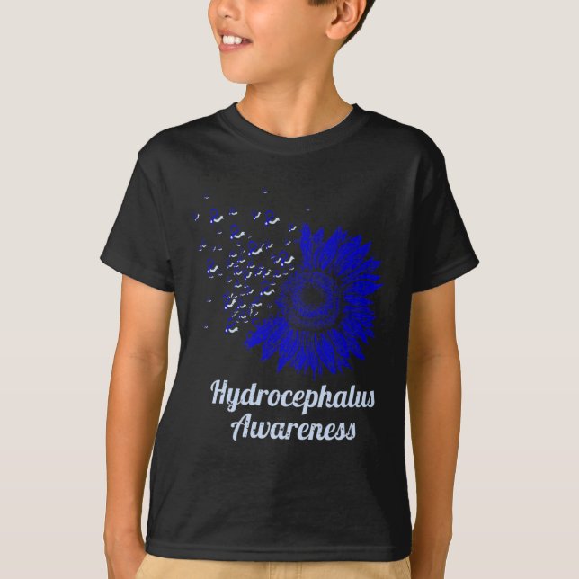 Hydrocephalus Survivor Proud Awareness Warrior 1 T-Shirt (Vorderseite)