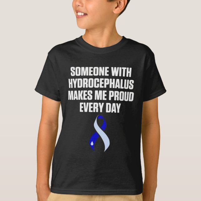 Hydrocephalus Survivor Proud Awareness Warrior T-Shirt (Vorderseite)