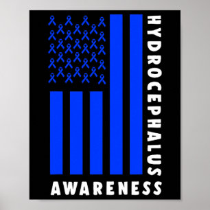 Hydrocephalus Survivor signalisiert Sensibilisieru Poster