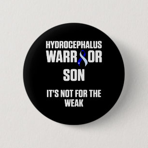 Hydrocephalus Survivor Son Awareness Warrior 6 Button