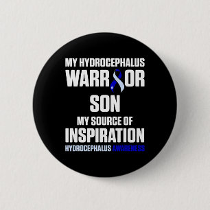 Hydrocephalus Survivor Son Awareness Warrior 7 Button