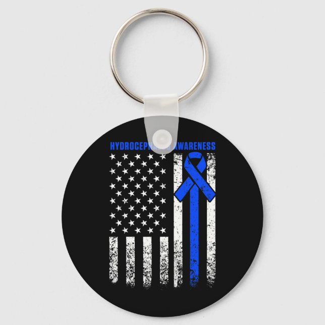 Hydrocephalus Survivor Therapie Sensibilisierungsd Schlüsselanhänger (Vorderseite)