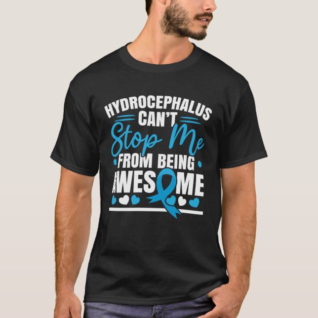 Hydrocephalus Warrior Brain Tumor Hydrocephalus Aw T-Shirt (Vorderseite)