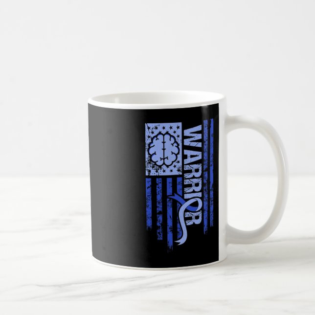 Hydrocephalus Warrior Flag Blaue Flecke Kaffeetasse (Rechts)