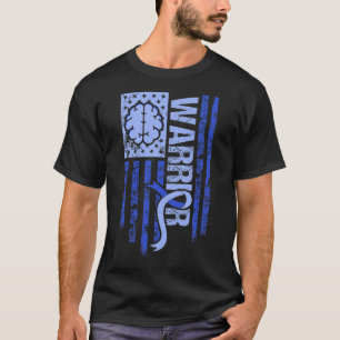 Hydrocephalus Warrior Flag Blaue Flecke T-Shirt