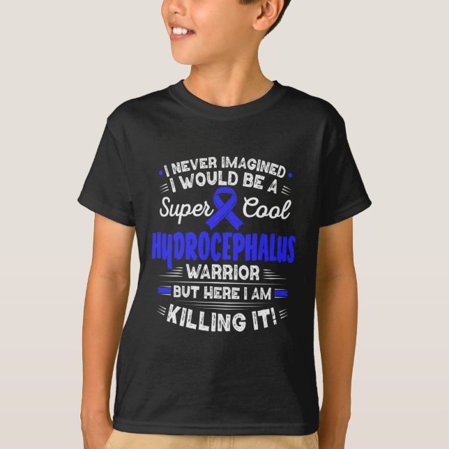 Hydrocephalus Warrior Hydrocephalus Bewusstsein T-Shirt (Vorderseite)