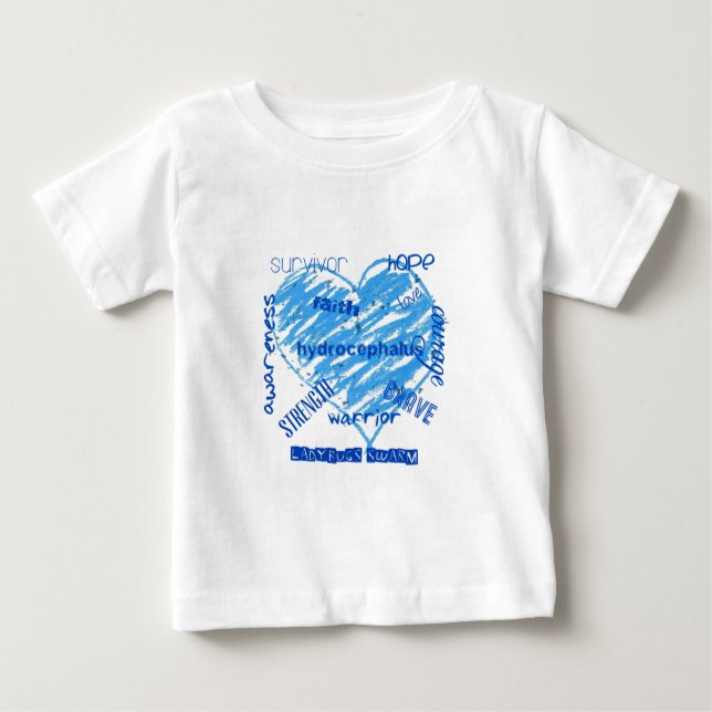 Hydrocephalusbewusstseins-Marienkäferschwarm Baby T-shirt (Vorderseite)
