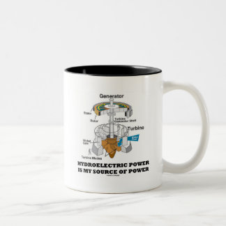 Hydroelektrischer Power ist meine Quelle des Zweifarbige Tasse