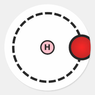 Hydrogen Atom Runder Aufkleber