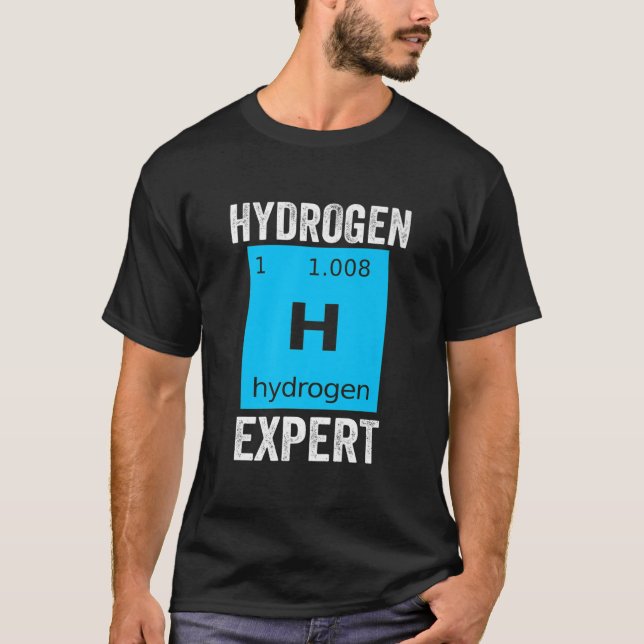 Hydrogen Expert Hybrid Periodic Energy Power Premi T-Shirt (Vorderseite)