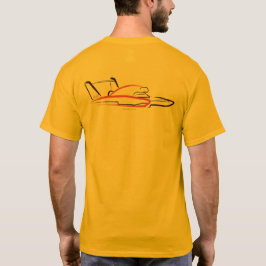 Hydroplane 01 Gold Rückseite T-Shirt