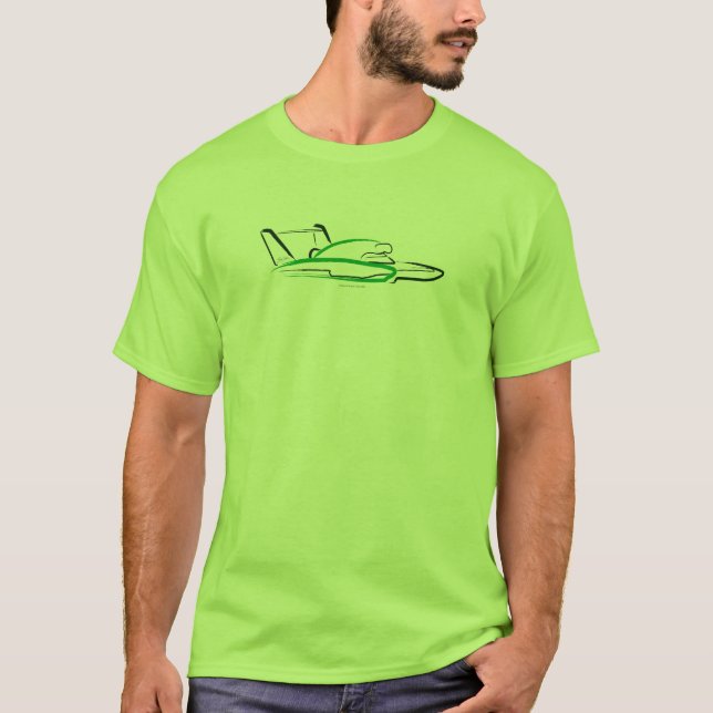 Hydroplane 01 Lime Front wird zu T-Shirt (Vorderseite)