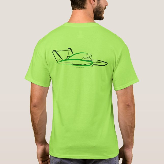 Hydroplane 01 Lime Rückseite T-Shirt (Rückseite)