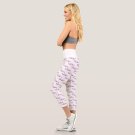 Hydroplane 01 Rosa Überall Capri Leggings