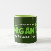 Hydropon ist nicht Bio Behalten Boden in Bio