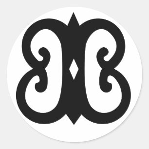 Hye gewann Hye   Andikra Symbol von Ausdauer Runder Aufkleber