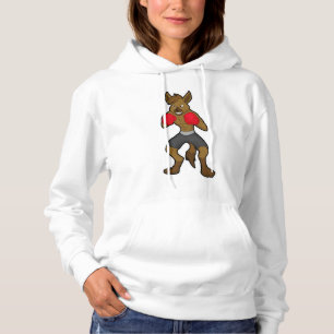 Hyena beim Boxen mit Boxhandschuhen Hoodie