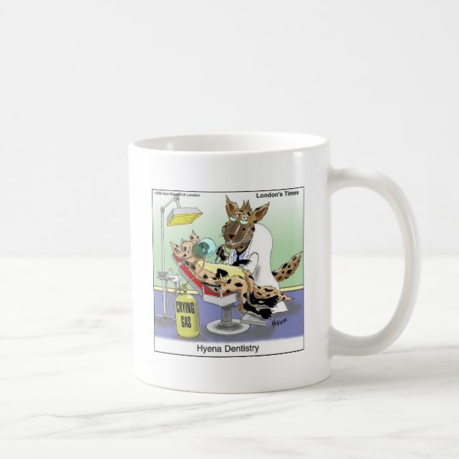 Hyena Dentistry Funny Gifts, T-Shirts & Sammlerstü Tasse (Rechts)