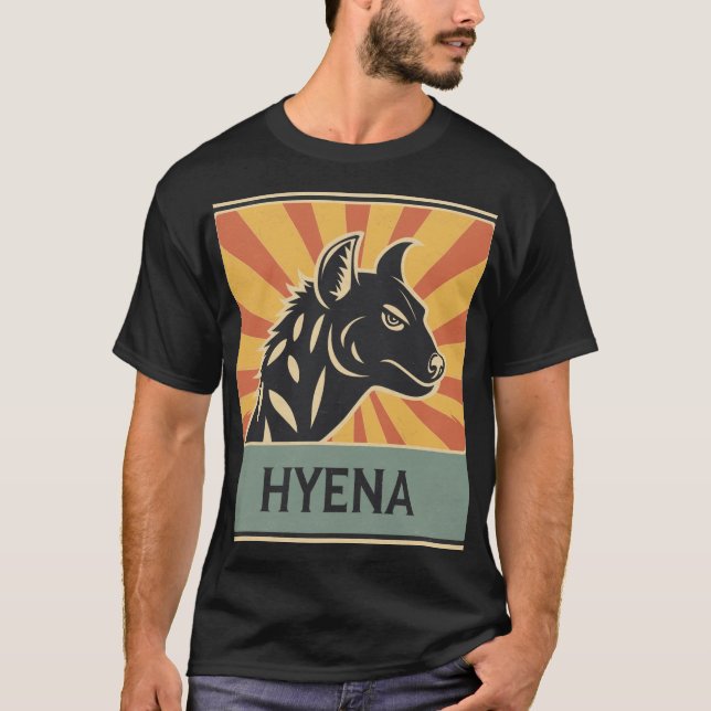 Hyena Design, Gepunktete Hyena, Wildtiere T-Shirt (Vorderseite)