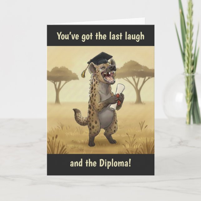 Hyena Graduation Card Karte (Vorderseite)