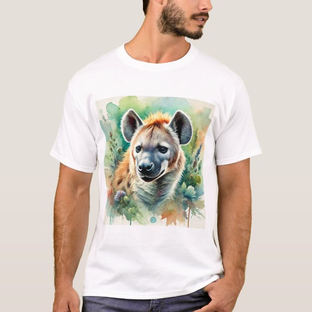 Hyena in the Sunlight 160924AREF103 - Watercolor T-Shirt (Vorderseite)