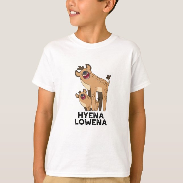 Hyena Lowena Funny Animal Hyena Pun T-Shirt (Vorderseite)