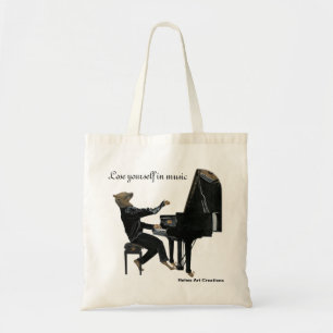 Hyena Piano Music Player Fantasy Art Budget Tasche