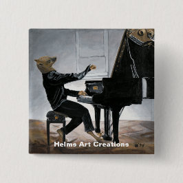 Hyena Piano Music Player Fantasy Art Buttons