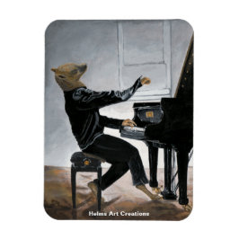 Hyena Piano Music Player Fantasy Art Foto Magnet