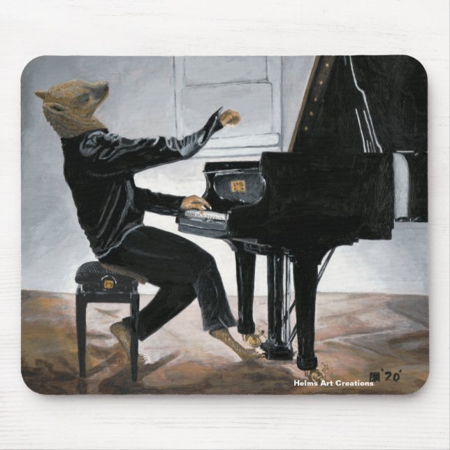 Hyena Piano Music Player Fantasy Art Mousepad (Vorne)