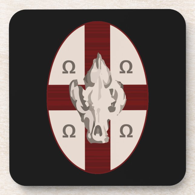 Hyena Shield Getränkeuntersetzer (Vorderseite)