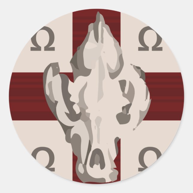Hyena Shield Runder Aufkleber (Vorderseite)