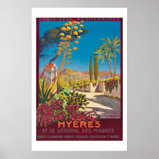 Hyères France Travel Poster