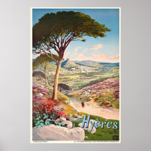 Hyères Französische Riviera Frankreich Vintage Rei Poster