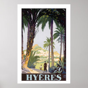Hyeres Provence-Alpes-Côte d'Azur Frankreich Vinta Poster