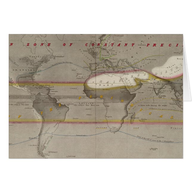 Hyetographische Regenkarte (Vorderseite (Horizontal))