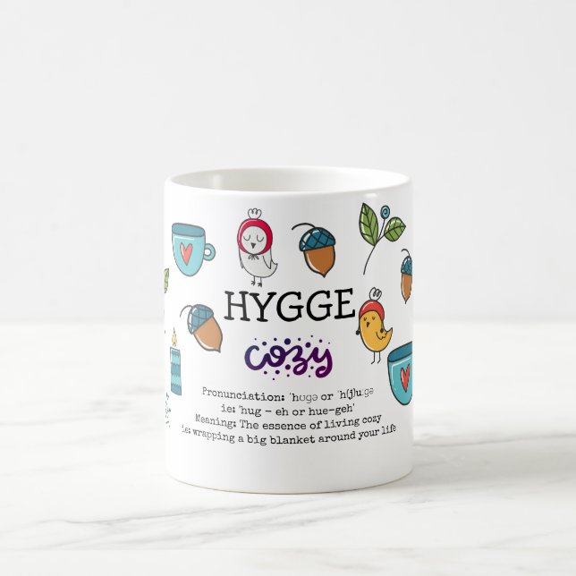 Hyge - Bedeutung und Ausrottung Niedlicher Doodles Kaffeetasse (Mittel)