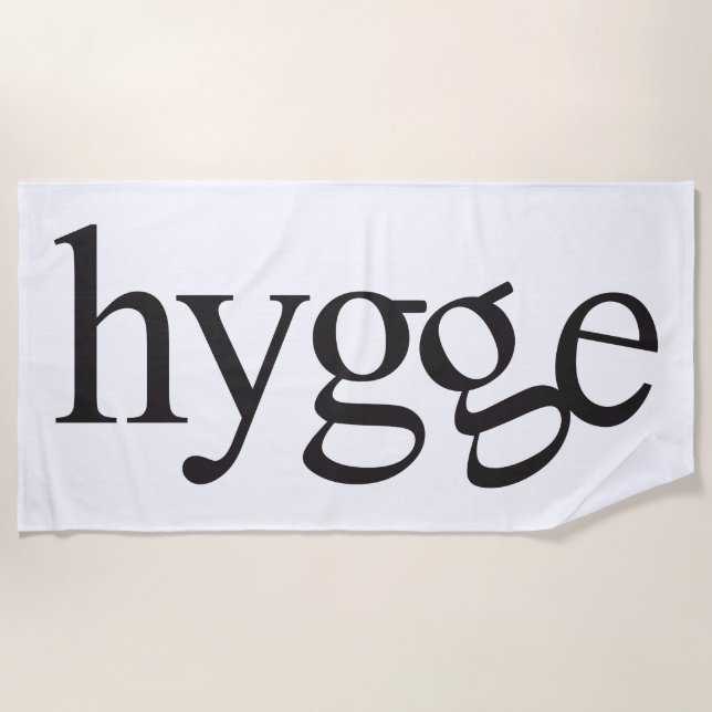Hyge Black and White Beach Handtuch (Vorderseite)