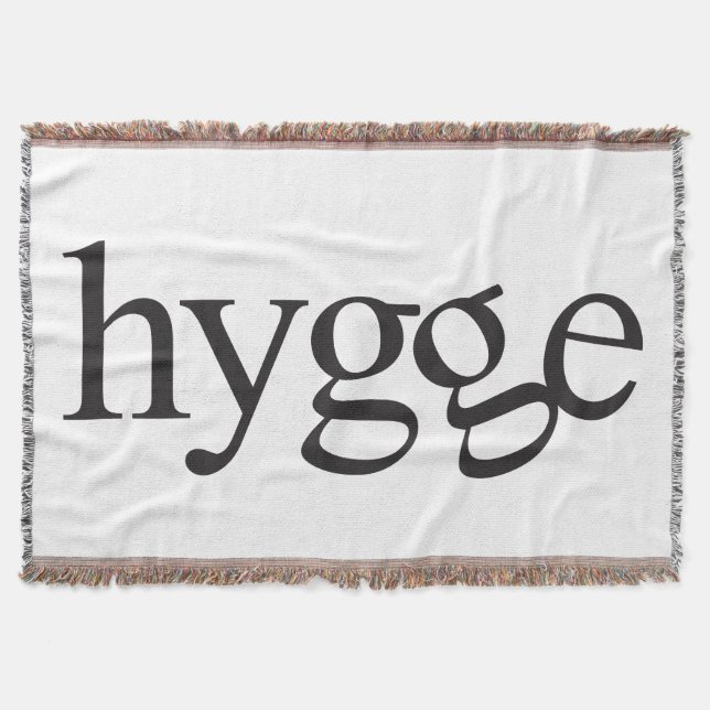 Hyge Black and White Throw Blanket Decke (Vorderseite)