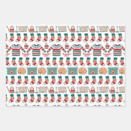 Hygee Christmas Jumper Pattern Geschenkpapier Set
