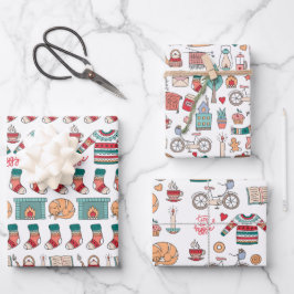 Hygee Christmas Jumper Pattern Geschenkpapier Set