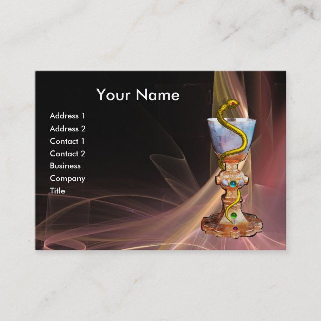 HYGEIA-KÖRPER, PHARMAZEUTISCHES ARZNEIMITTEL Rosa  Visitenkarte (Vorderseite)