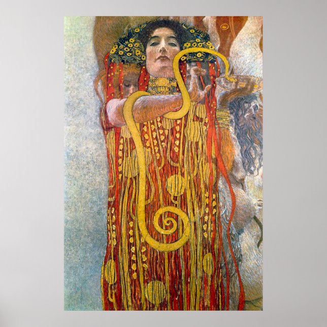 Hygeia von Gustav Klimt Poster (Vorne)