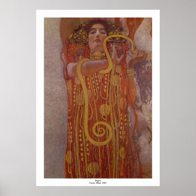 Hygeia von Gustav Klimt Poster (Vorne)