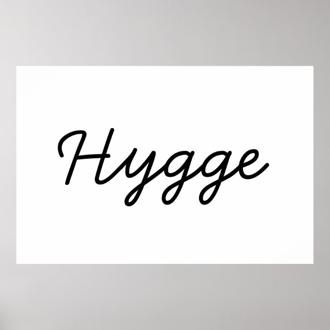 Hygge Black Elegant Poster (Vorne)