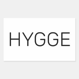 Hygge Black Rechteckiger Aufkleber