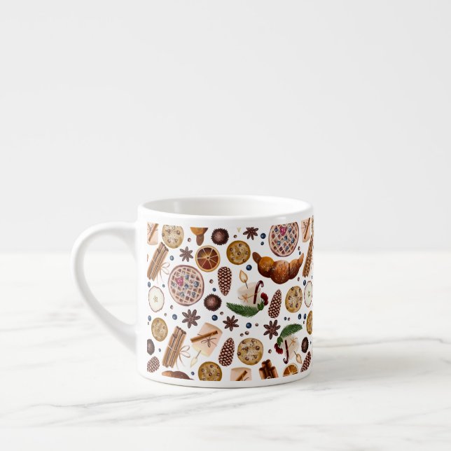 Hygge Christmas Cookie Pattern Espressotasse (Links)