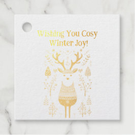 Hygge Christmas Deer Design - skandinavisch Inspir Geschenkanhänger