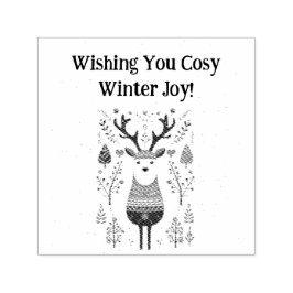 Hygge Christmas Deer Design - skandinavisch Inspir Permastempel