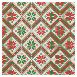 hygge cottagecore weihnachten poinsettie stoff
